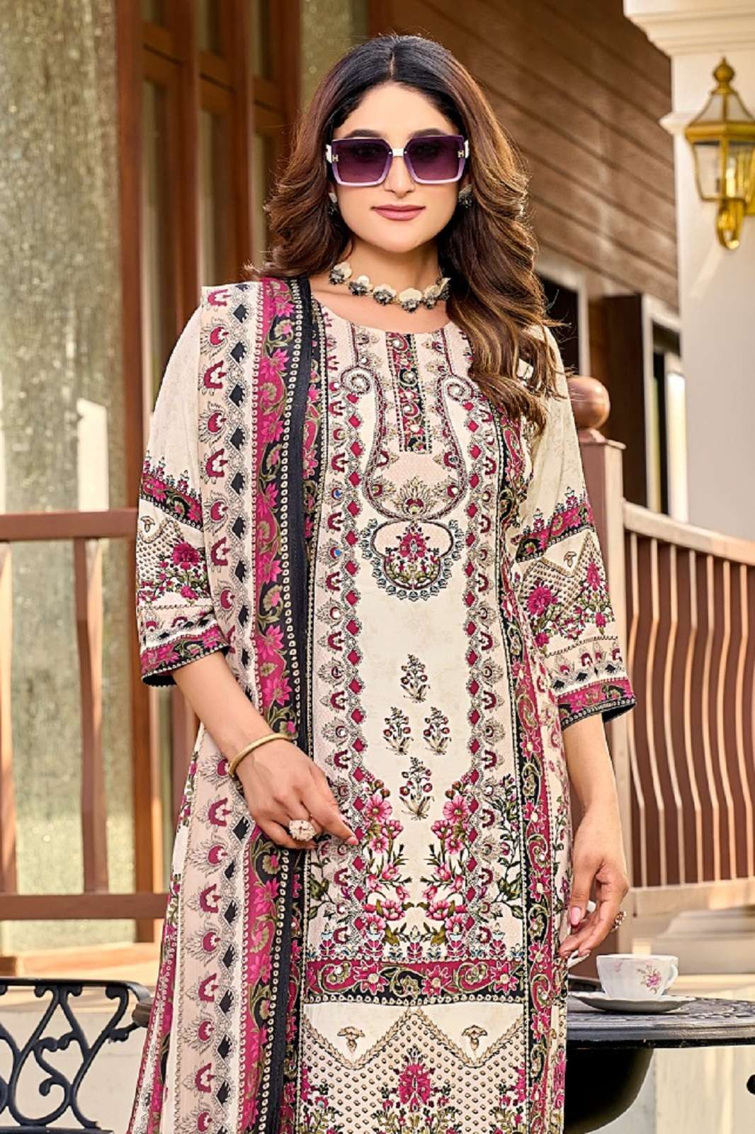 SHREE FAB KT 125 VISCOSE MUSLINE HANDWORKED SUITS