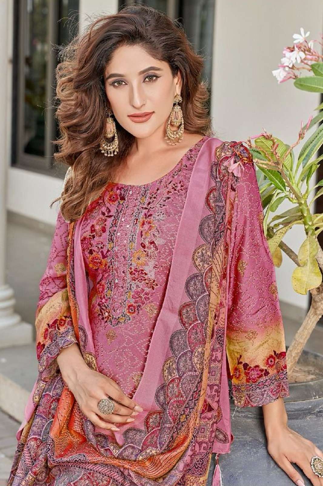 SHREE FAB KT 230 ABCD VISCOSE MUSLINE HANDWORKED SUITS