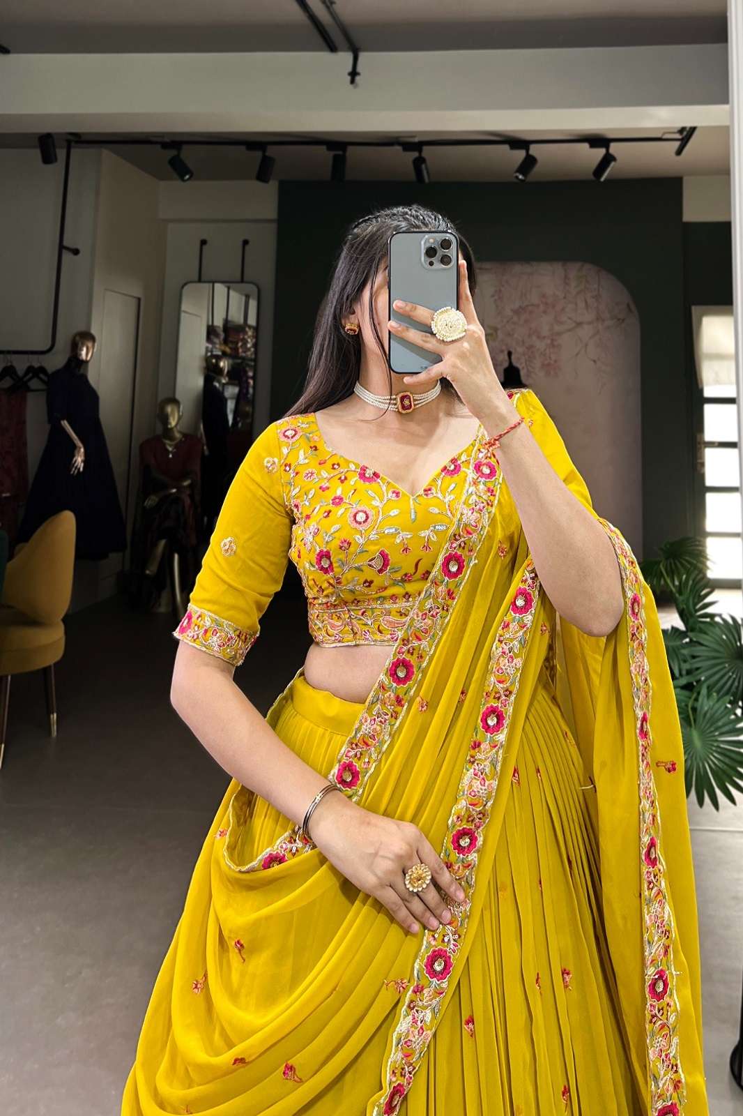 SHRI BALAJI 1417MST GEORGETTE EMBROIDERED DESIGNER LEHENGAS
