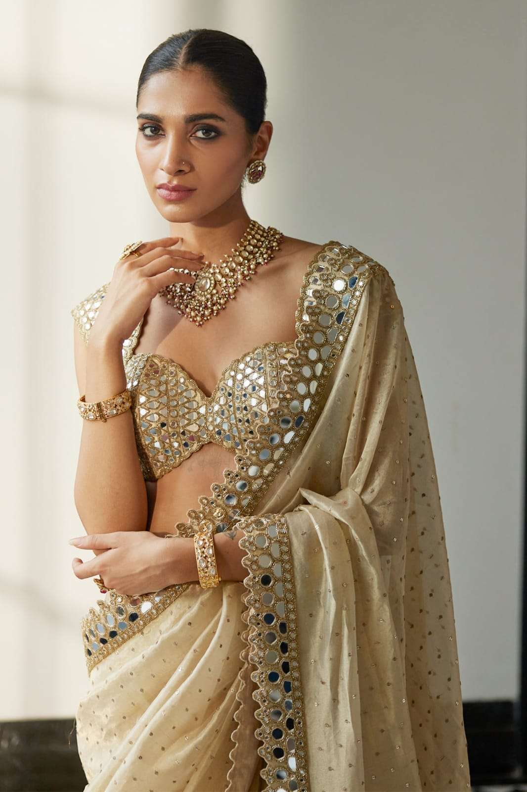SHRI BALAJI 3450 ORGENZA SEQUENCE WORKED DESIGNER SAREES 