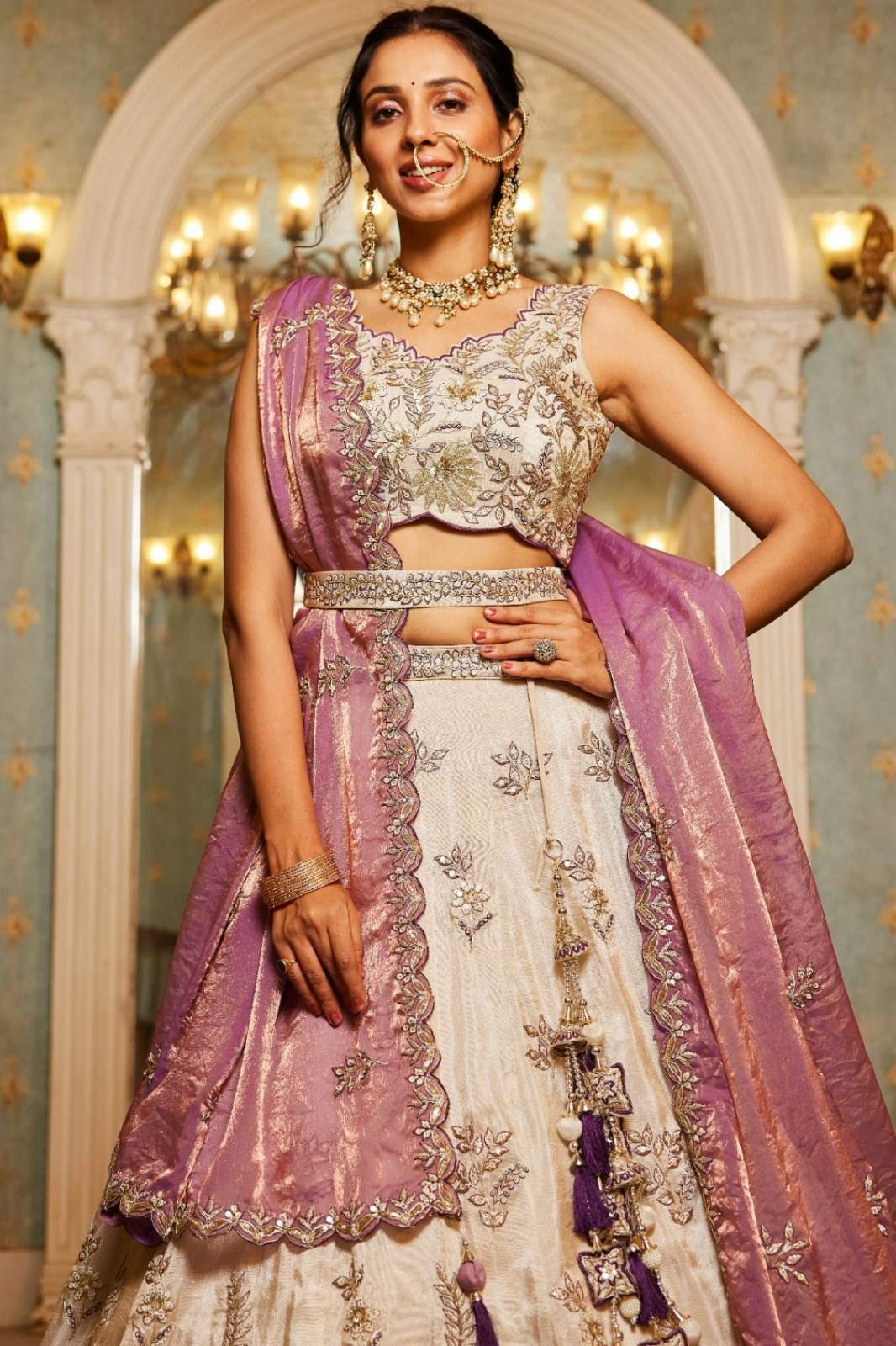 Shri Balaji Emporium 6052 Wedding Wear Viscose Rayon Lehenga with Embroidery Work 