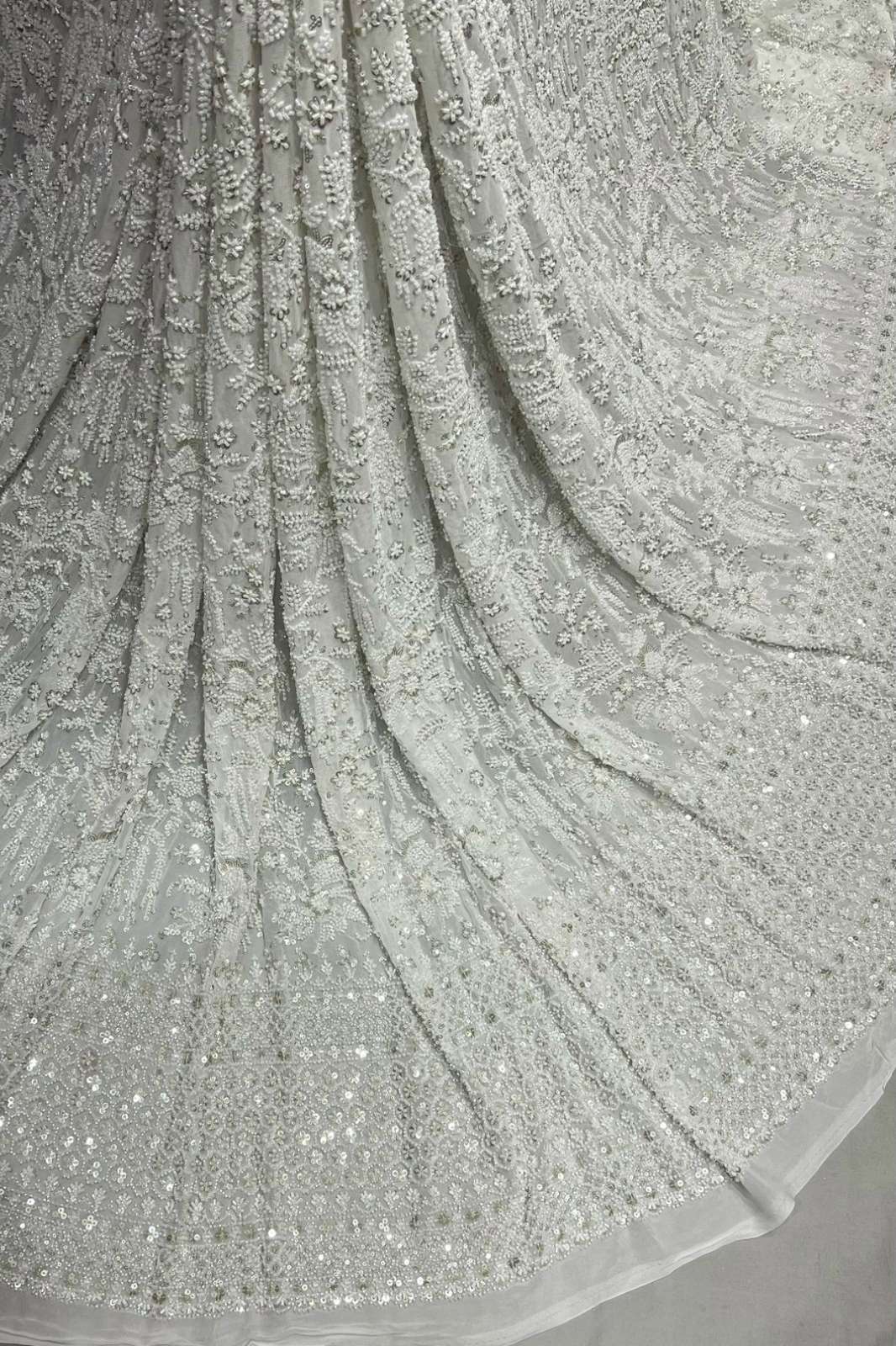 Shri Balaji Emporium A595 Cutdana Embroidery Work Designer Pure Georgette Fabric