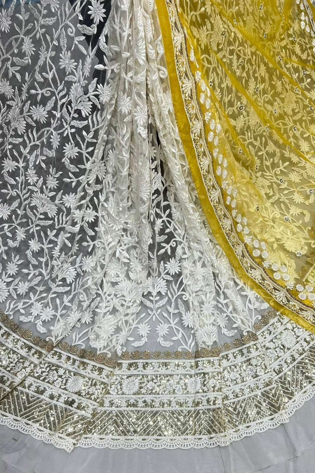 Shri Balaji Emporium A617 Beautiful Embroidery Work Net Designer Fabric