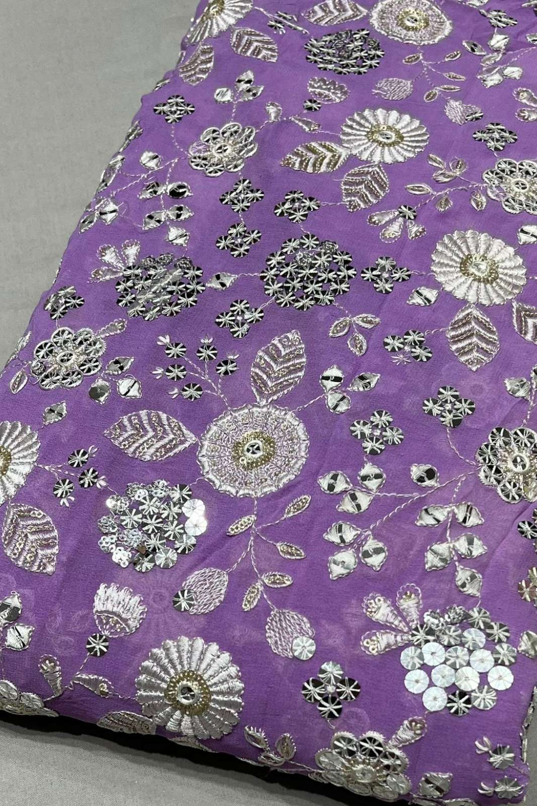 Shri Balaji Emporium A625 Embroidery & Sequence  Work Designer Georgette Fabric