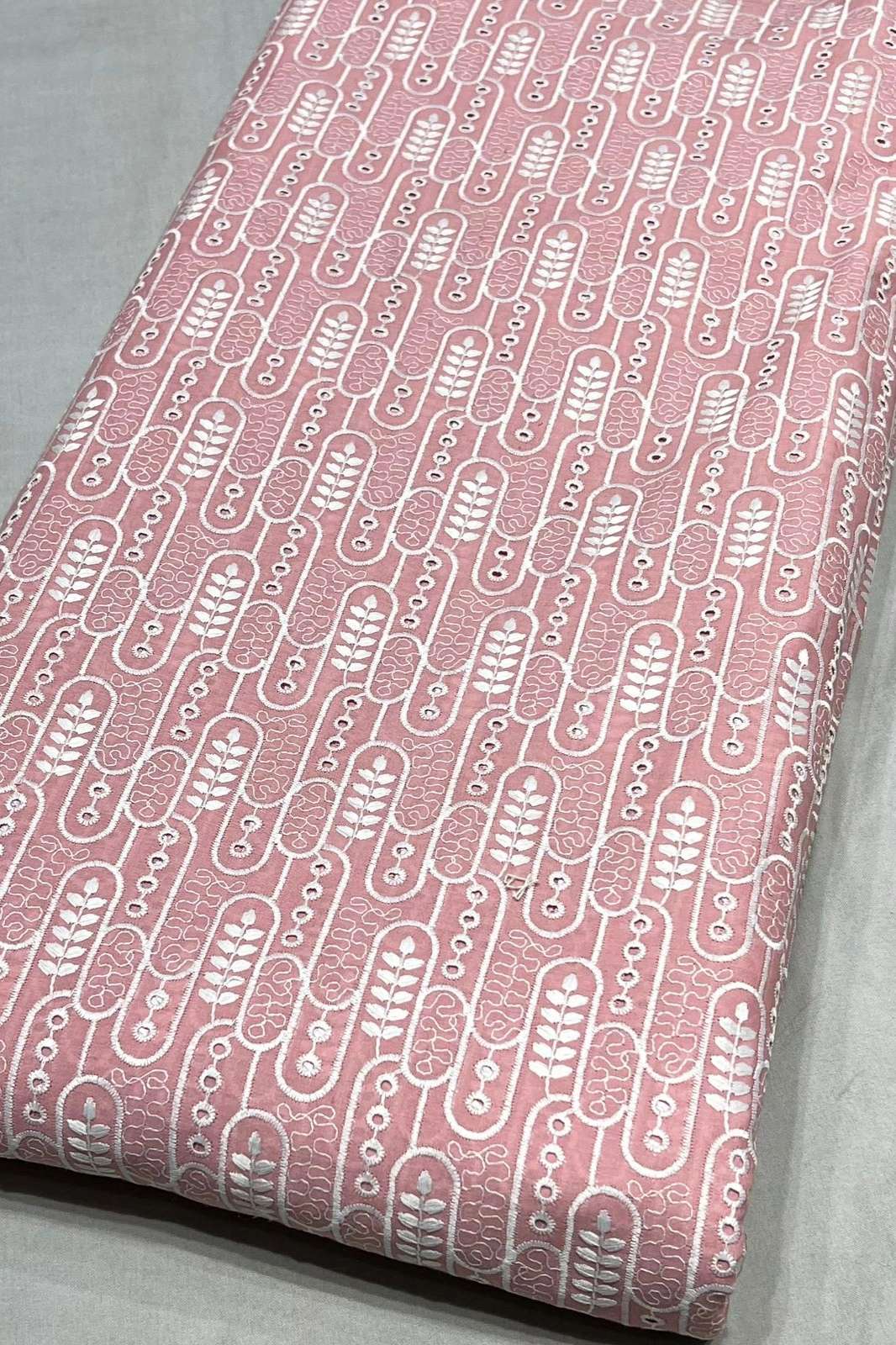 Shri Balaji Emporium A639 Korean Cutwork and Embroidered Pure Cotton Designer Fabric