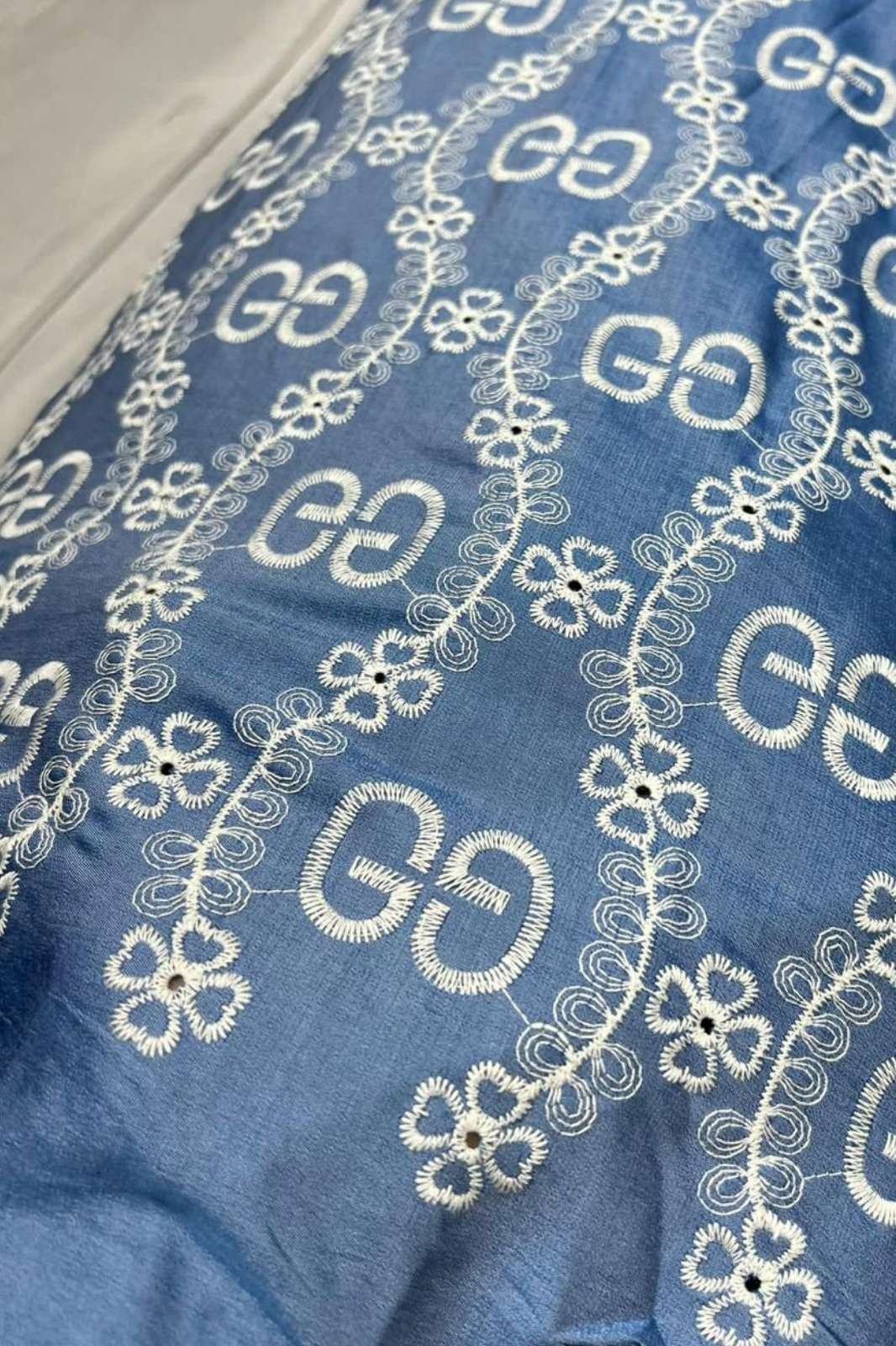 Shri Balaji Emporium A651 Cutwork and Embroidery Work Denim Designer Fabric