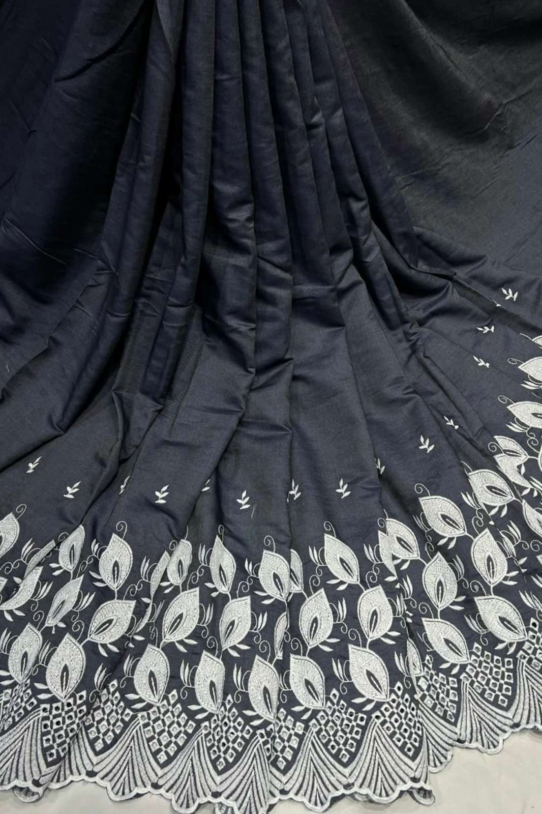 Shri Balaji Emporium A664 Embroidery Work Imported Denim Designer Fabric