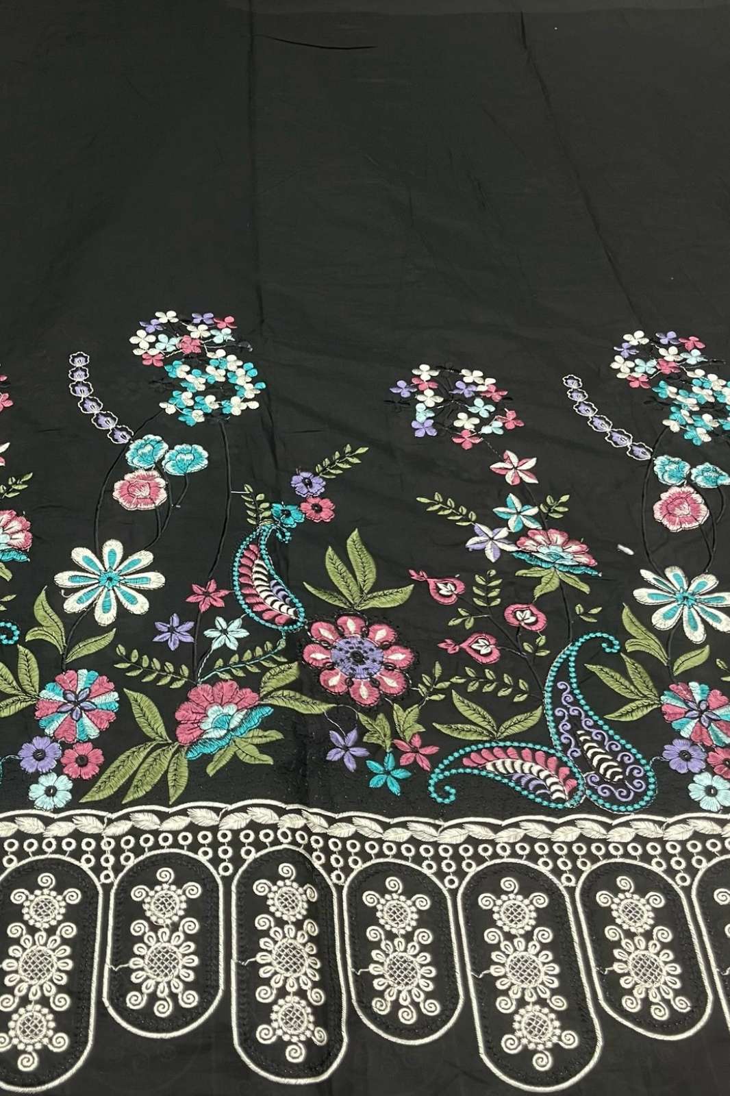 Shri Balaji Emporium A679 Cutwork and Embroidery Work Designer Cotton Fabric