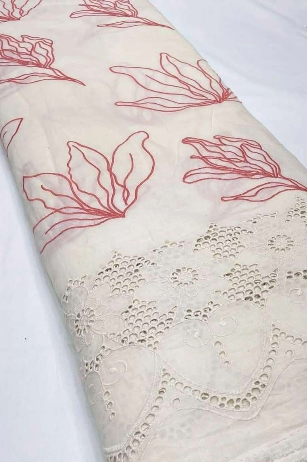 Shri Balaji Emporium A702 Cutwork & Embroidery Work Designer Cotton Fabric