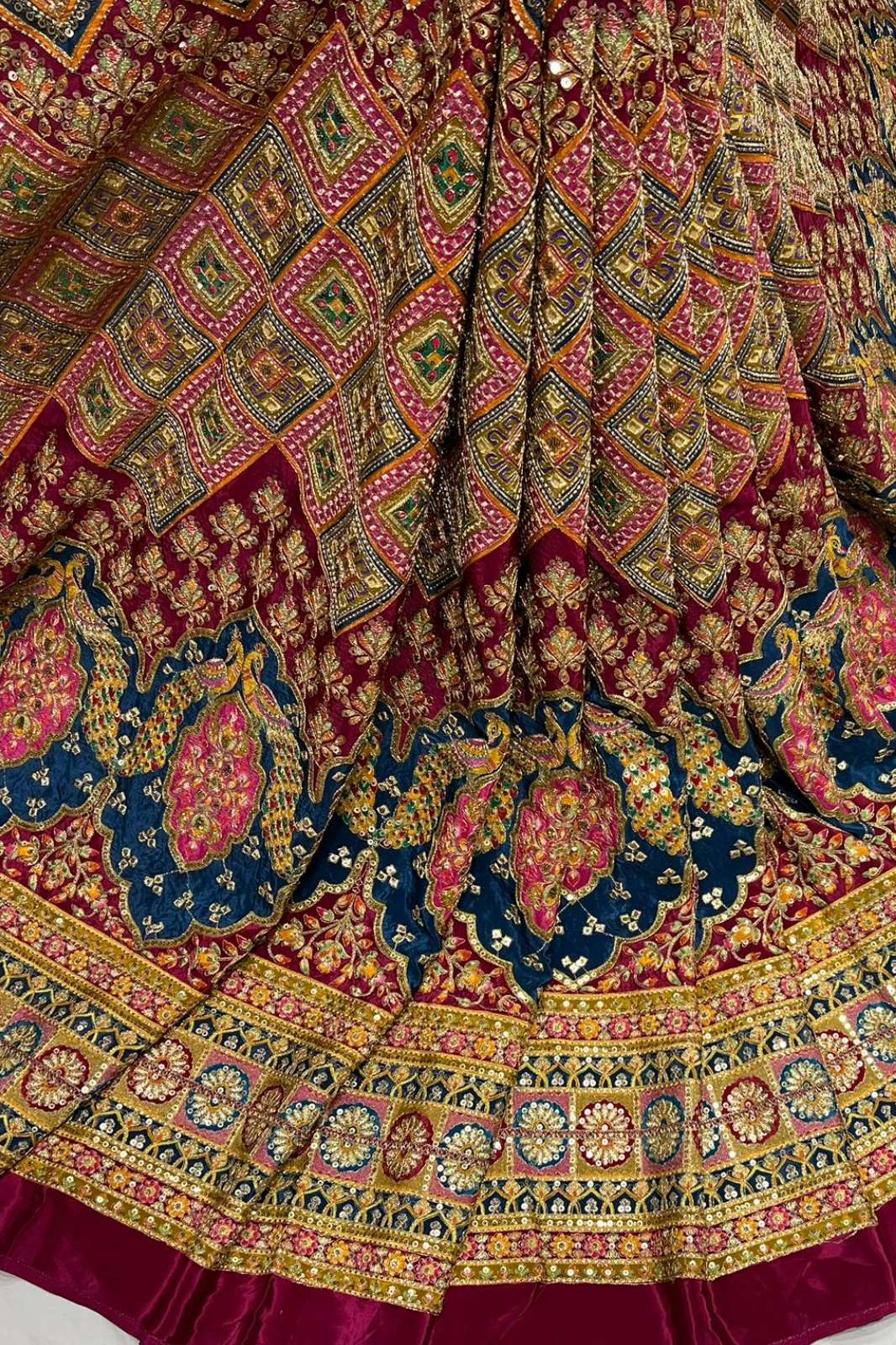 Shri Balaji Emporium A704 Position Print Embroidery Work Pure Crepe Designer Fabric
