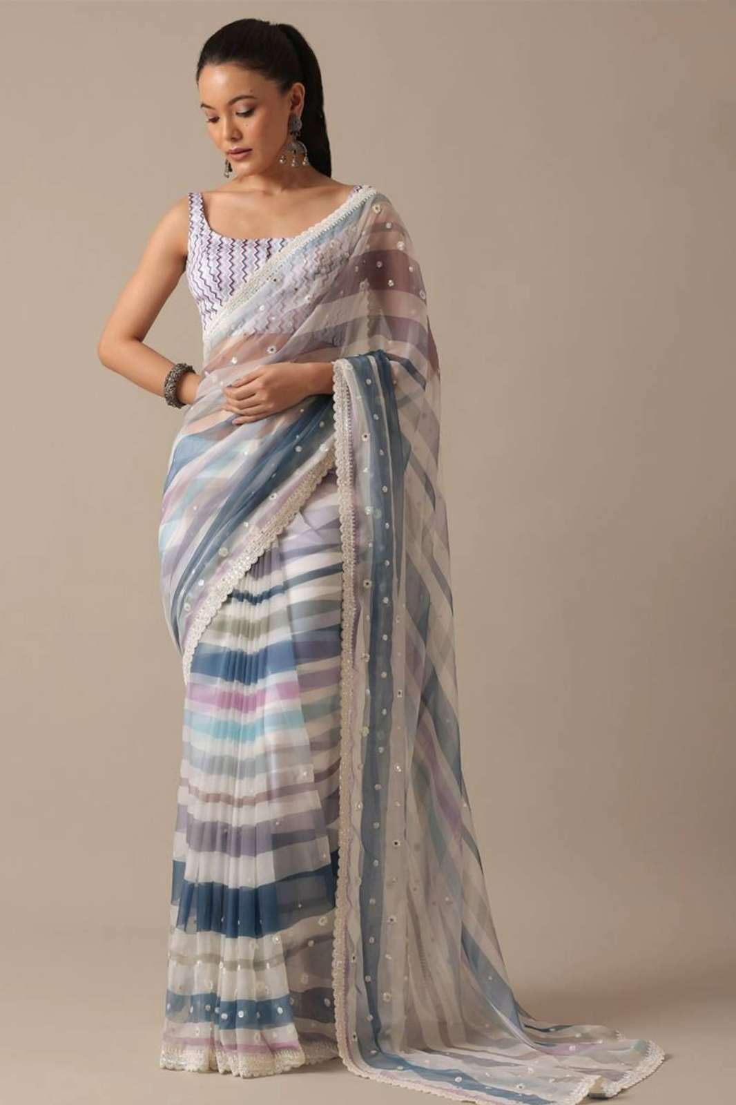 Shri Balaji Emporium BT1245 Georgette Embroidery & Sequence Work Saree 