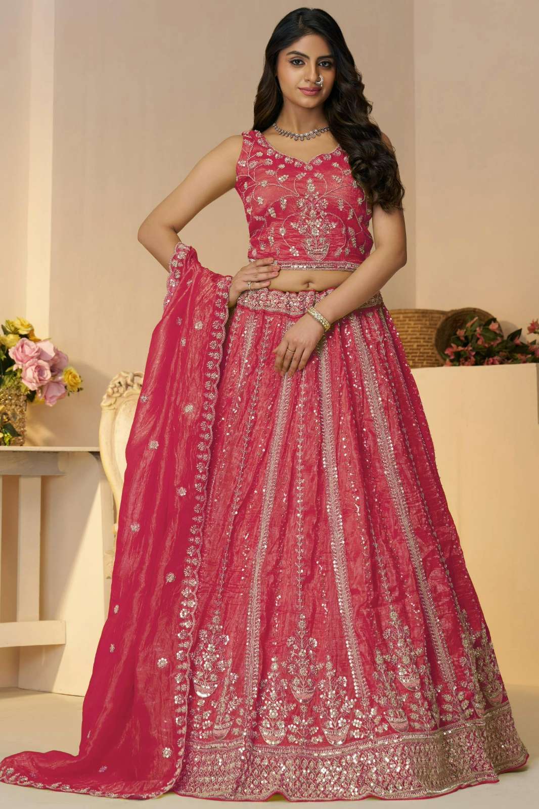Shri Balaji Emporium KF44 Wedding Wear Jimmy Chew Lehenga Choli