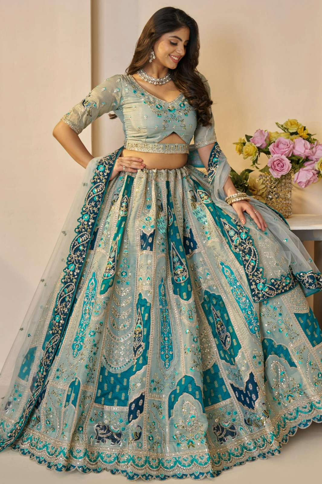Shri Balaji Emporium KF492 Banarasi Silk Wedding Lehenga Choli 