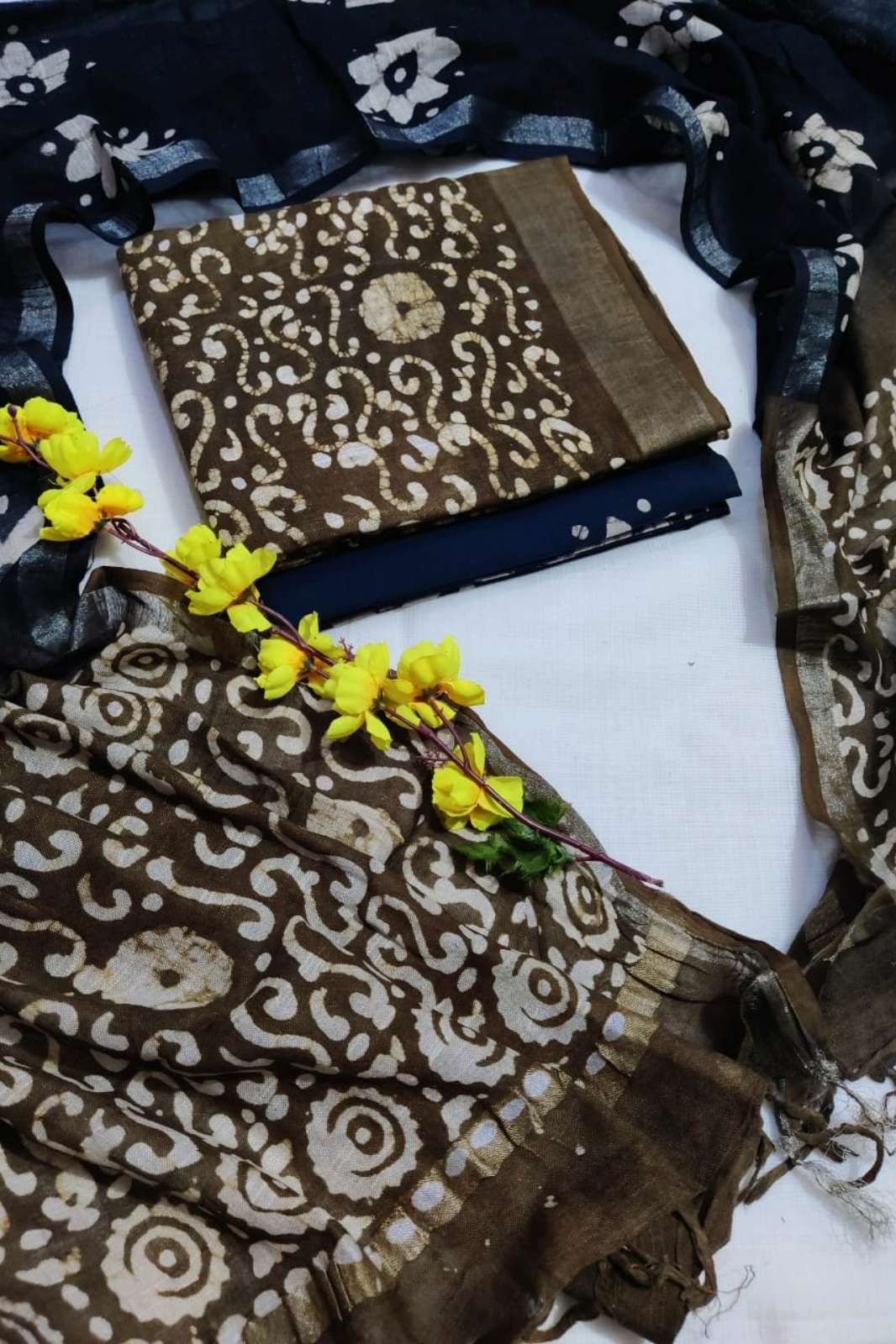 Shri Balaji Emporium RF13528 Bagru Hand Block Printed Linen Suits