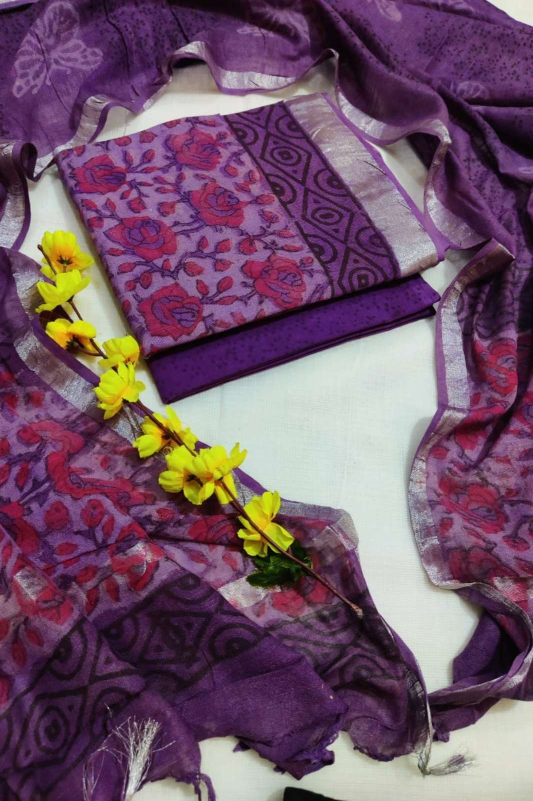 Shri Balaji Emporium RF13528 Bagru Hand Block Printed Linen Suits