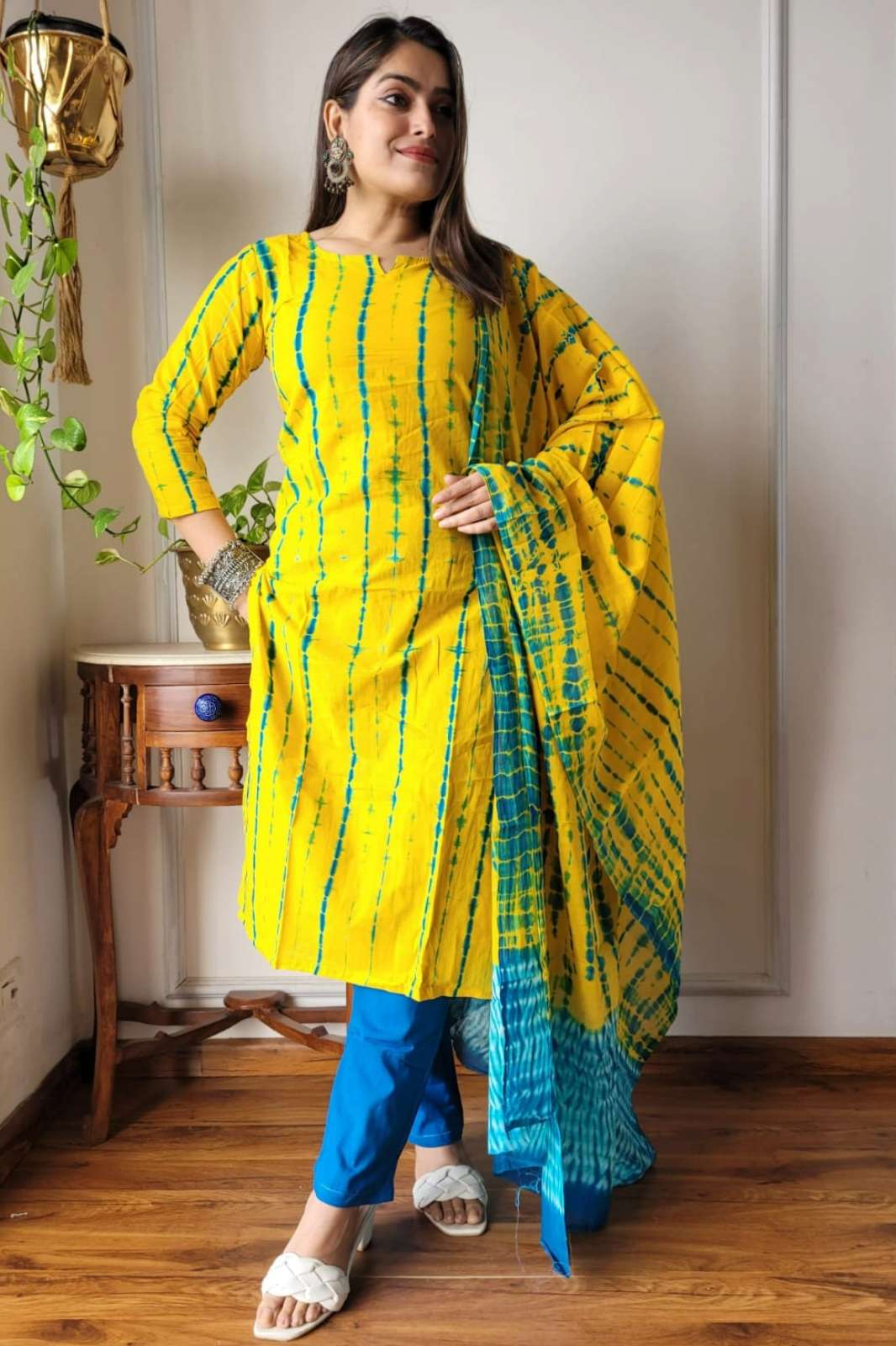 Shri Balaji Emporium RF13529 Hand Block Printed Cotton Ready to Wear Suits