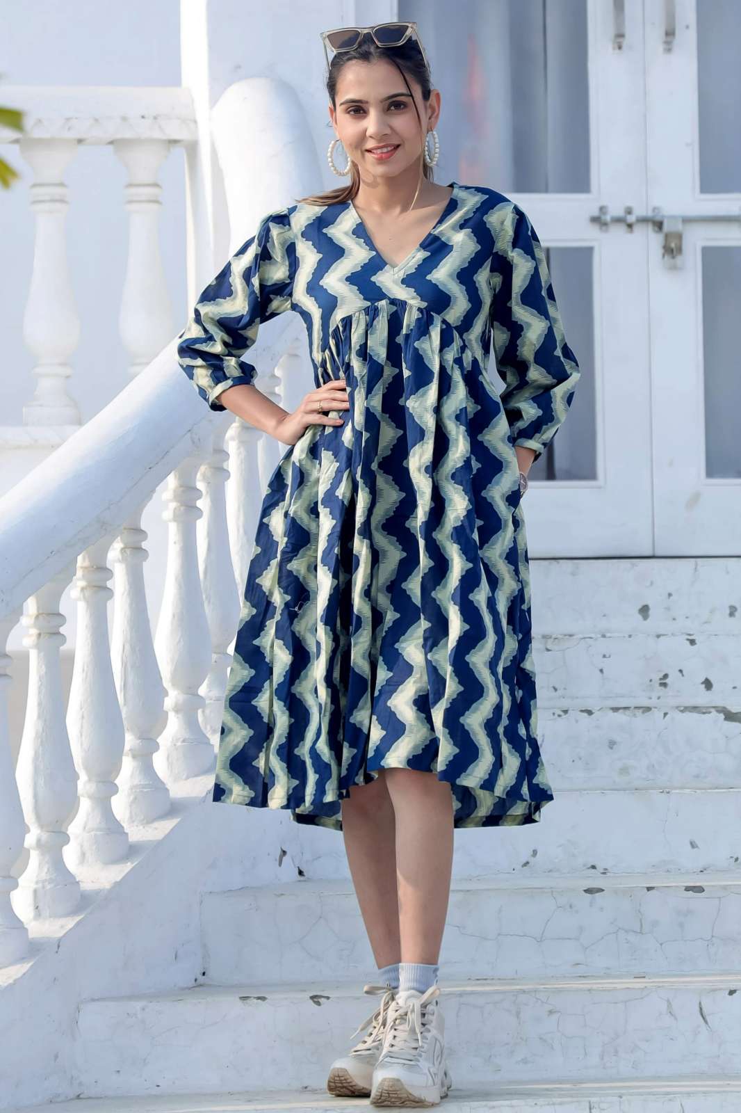 Shri Balaji Emporium RF13532 Ready to Wear Pure Cotton Aliya Cut Tunic 