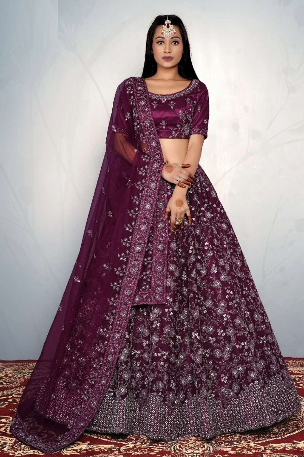 Shri Balaji Emporium SBG Wedding Wear Embroidered Net Lehenga Choli