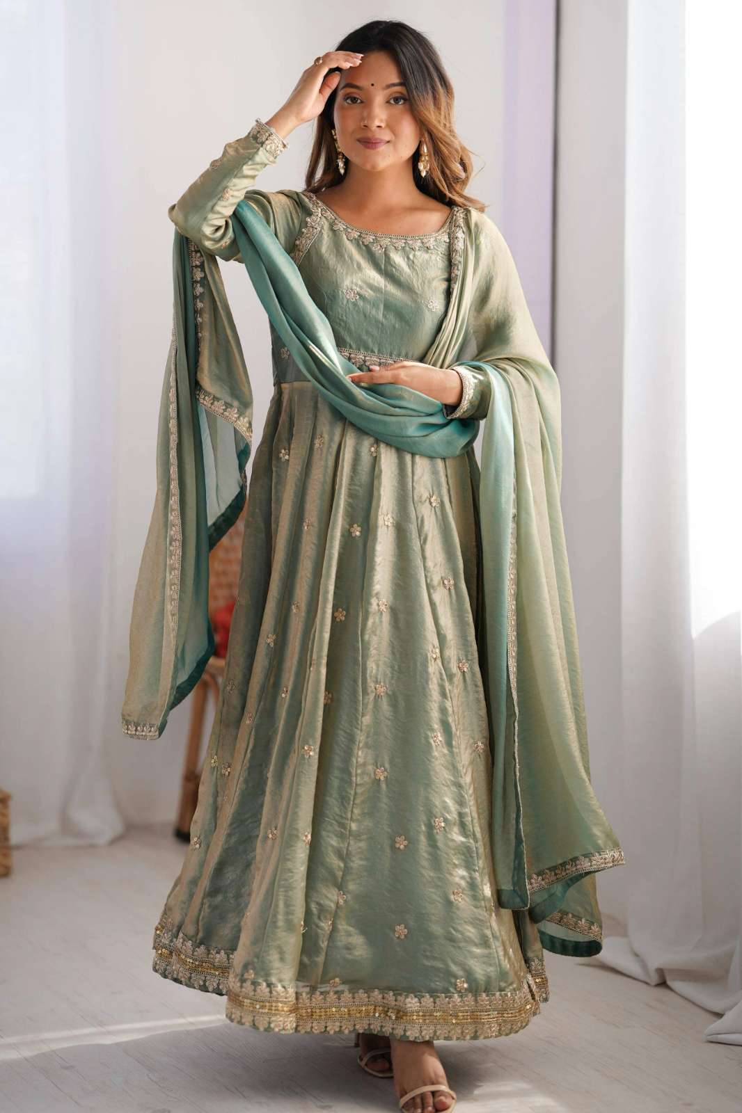 Shri Balaji Emporium SP06 Ready to Wear Fandy Silk Anarkali Suit 