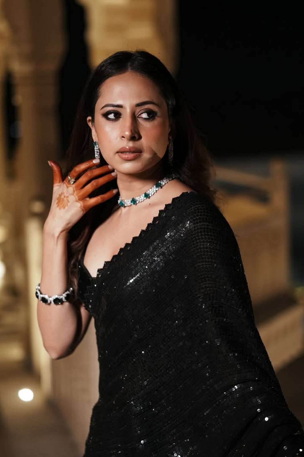 SHRI BALAJI JR 636 GEORGETTE SEQUENCE WORKED SAREES