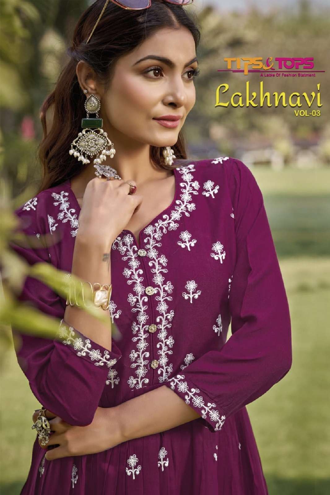 SHRI BALAJI LAKHNAVI VOL 3 READY TO WEAR ANARKALI KURTIES