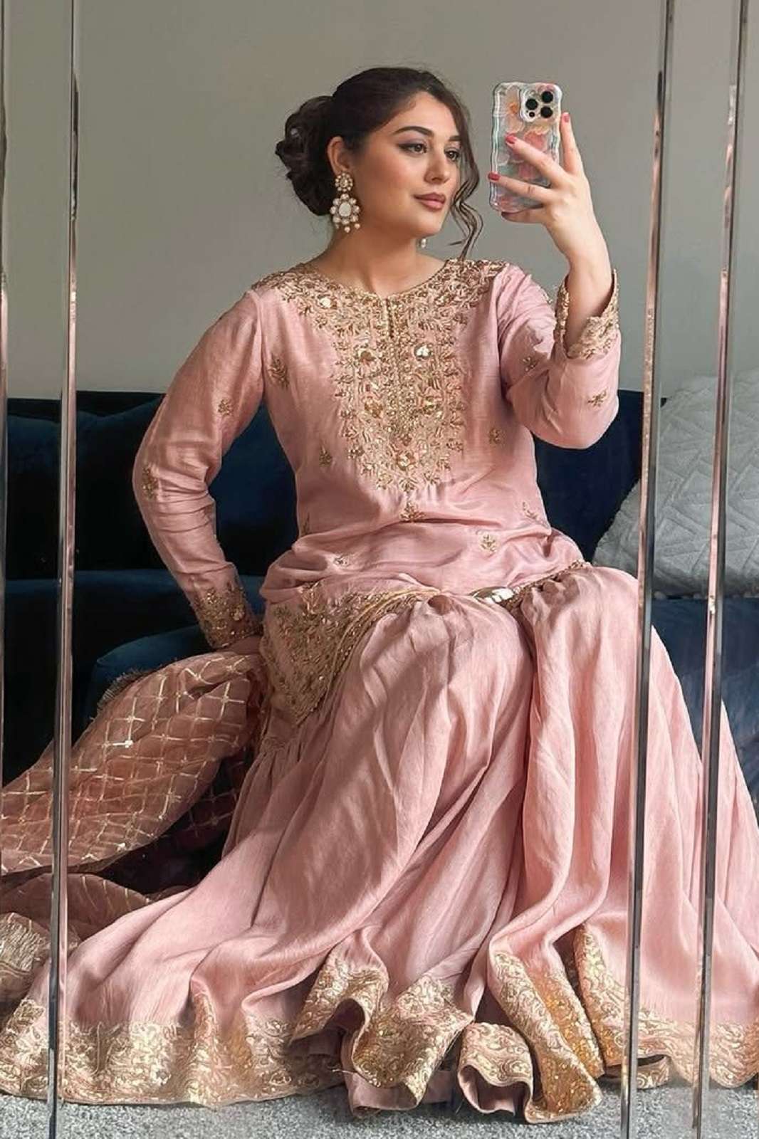 SHRI BALAJI LC 1363 CHINON EMBROIDERED READY TO WEAR KURTIES