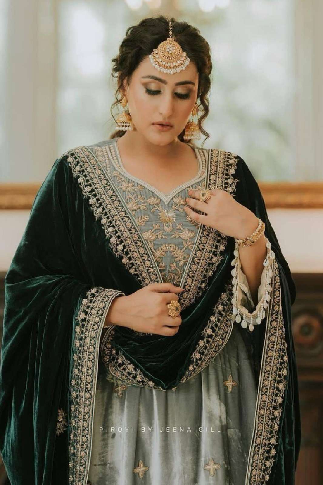 SHRI BALAJI LC 911 VELVET EMBROIDERED READY TO WEAR SUITS