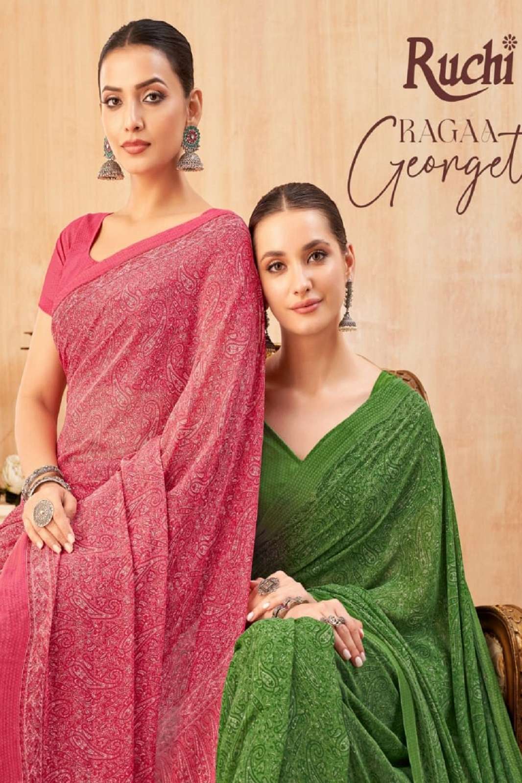 SR RAGAA GEORGETTE CONCEPT KASAB BORDER SAREES