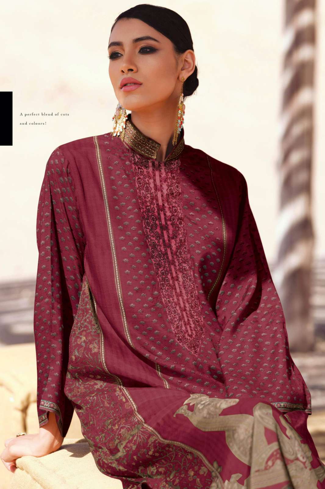 VARSHAA AISHA MUSLIN DIGITALLY PRINTED SUIT WITH EMBROIDERY 