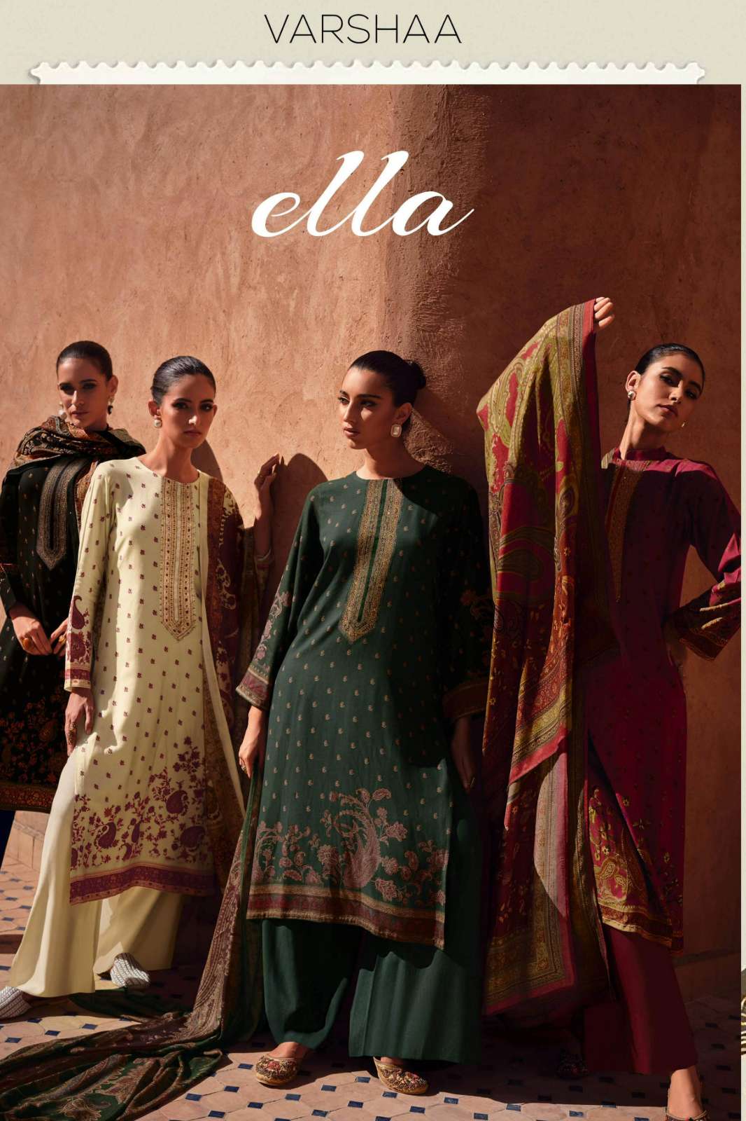 VARSHAA ELLA MUSLIN DIGITALLY PRINTED SUIT WITH HANDWORK