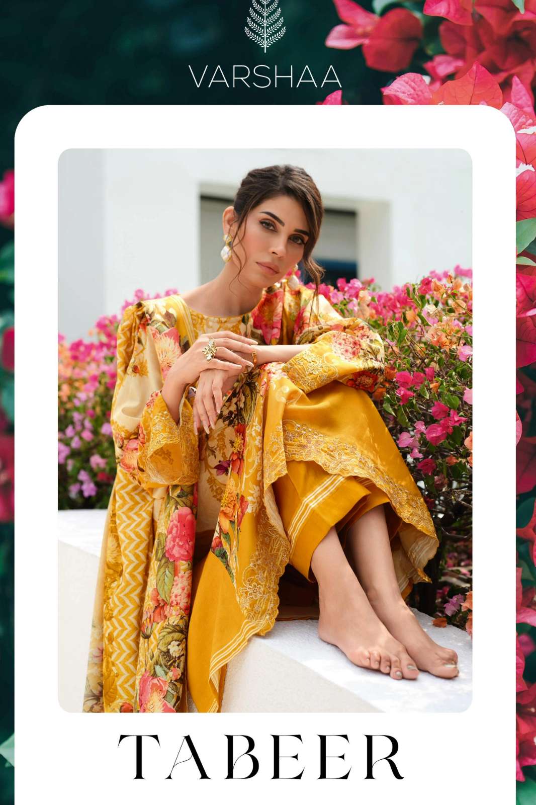 VARSHAA TABEER VISCOSE MUSLIN SUIT WITH HANDWORK