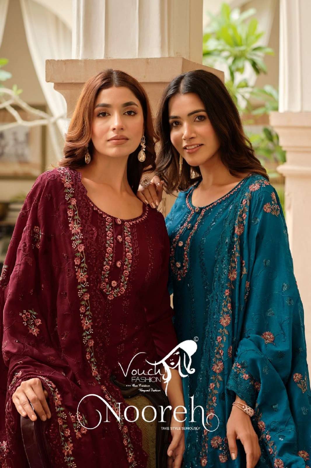 VOUCH NOOREH HEAVY CHINON EMBROIDERED SUITS