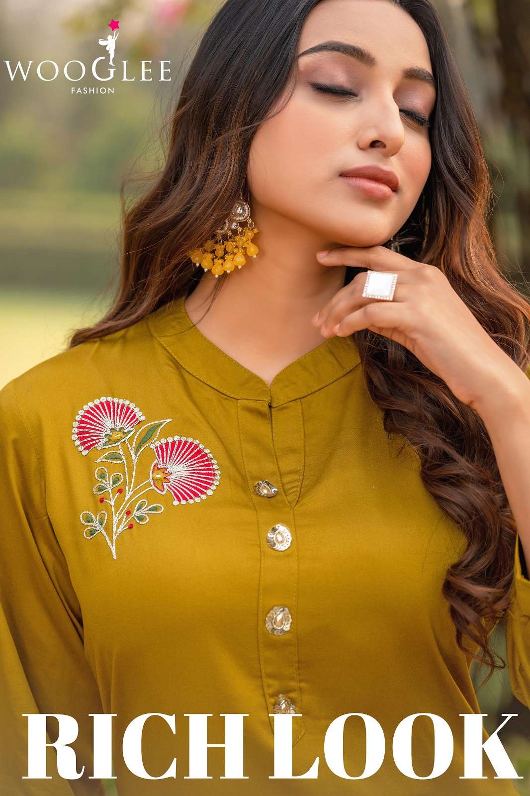 WOOGLEE RICH LOOK VISCOSE SATIN HANDWORKED CO ORD SETS