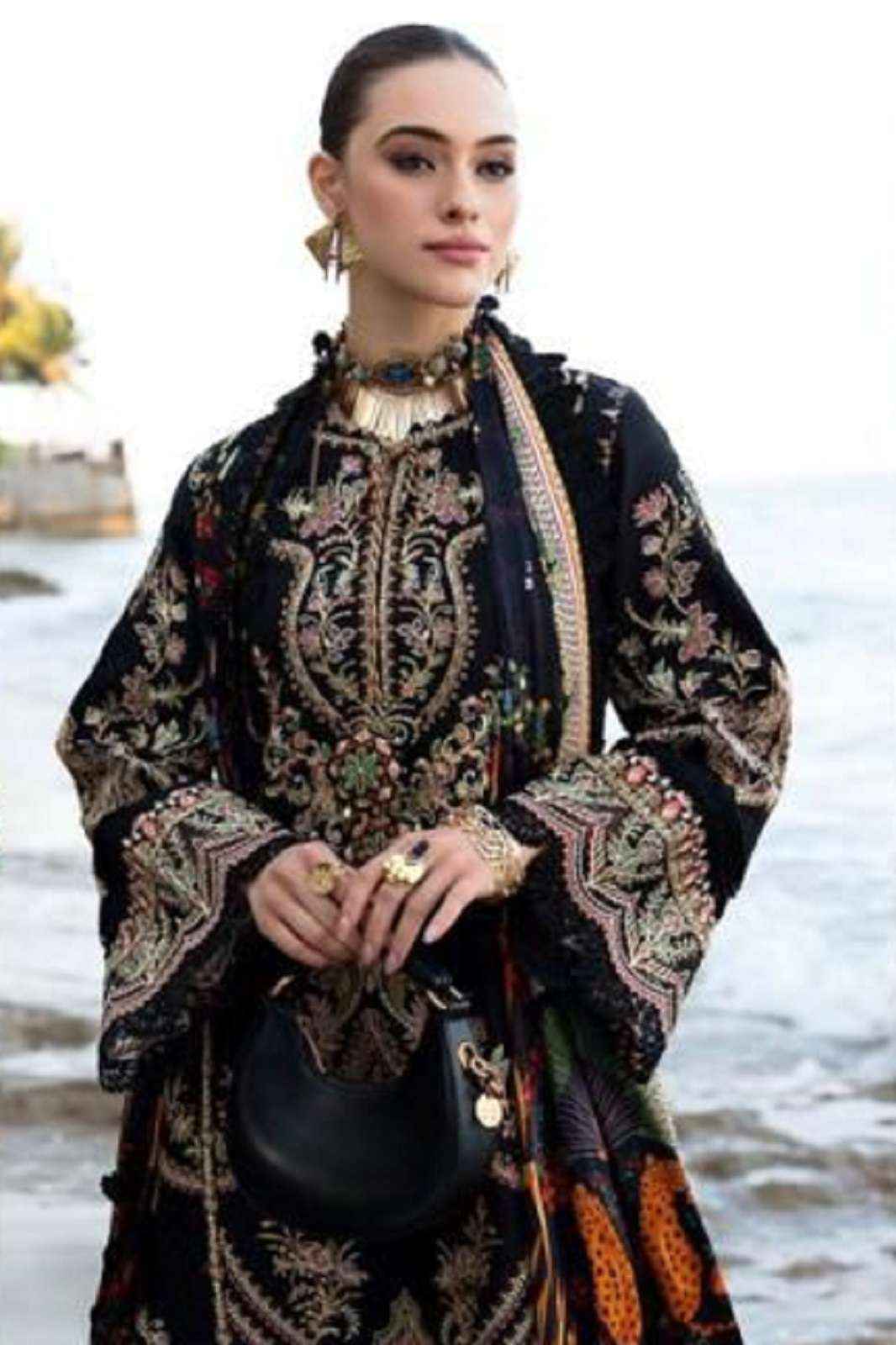 ZIAAZ DESIGNS 493 RAYON COTTON EMBROIDERED SUITS