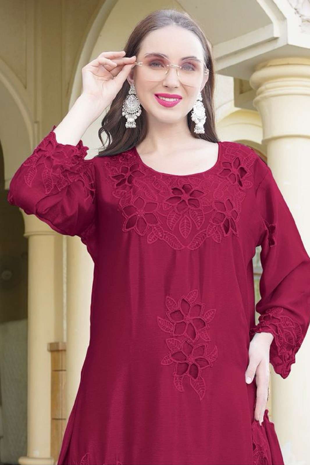 ZIAAZ DESIGNS 882 CAMBRIC COTTON HANDWORKED SUITS