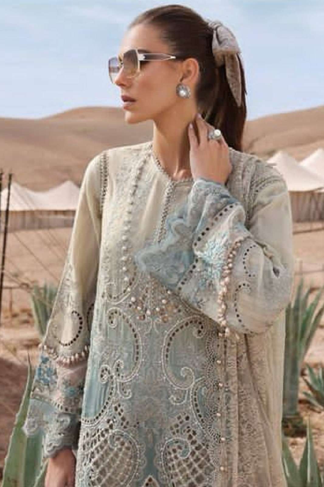 ZIAAZ DESIGNS 884 885 CAMBRI COTTON EMBROIDERED SUITS