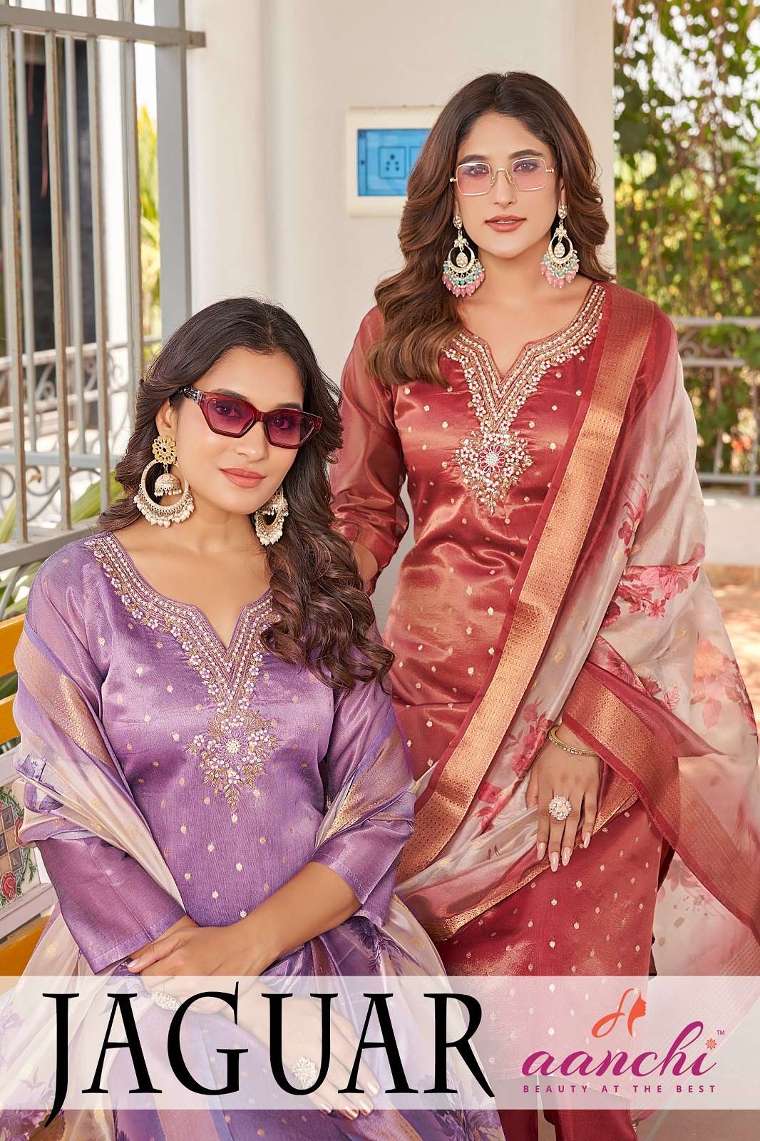 AANCHI JAGUAR READY TO WEAR JAQUARD KURTIES