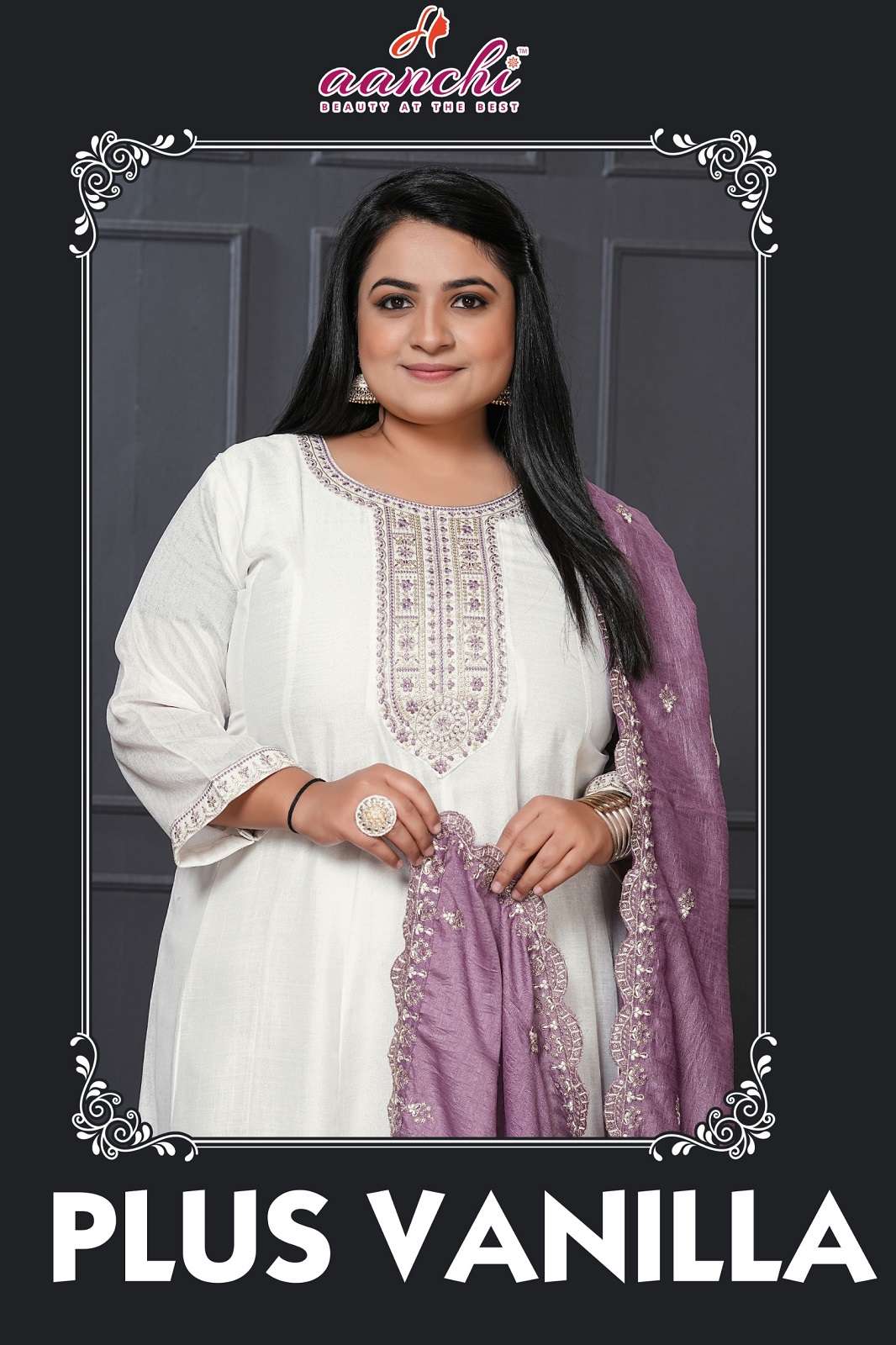 AANCHI PLUS VANILLA SILK READY TO WEAR KURTIES