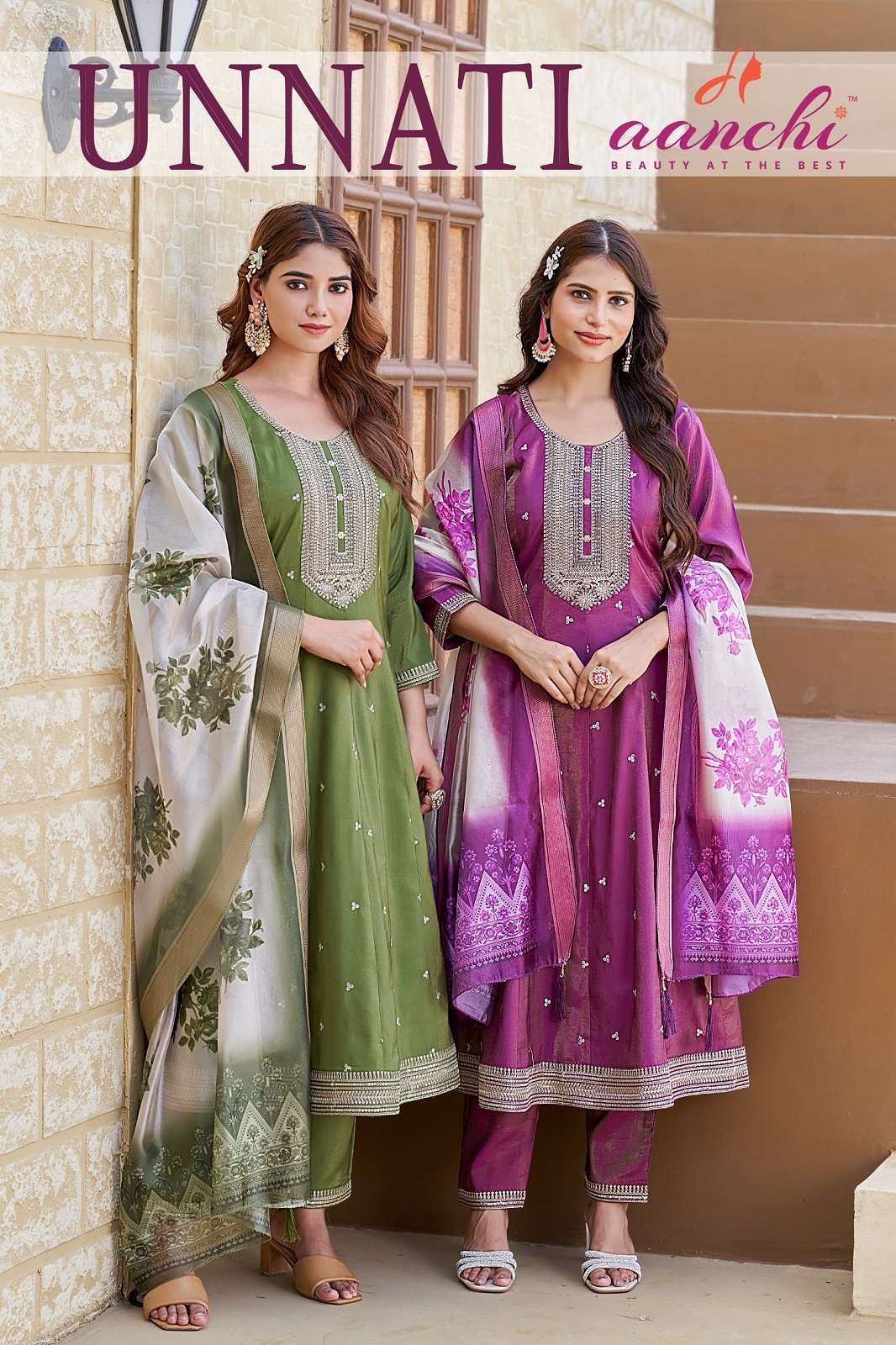 AANCHI UNNATI SILK READY TO WEAR ANARKALI KURTIES