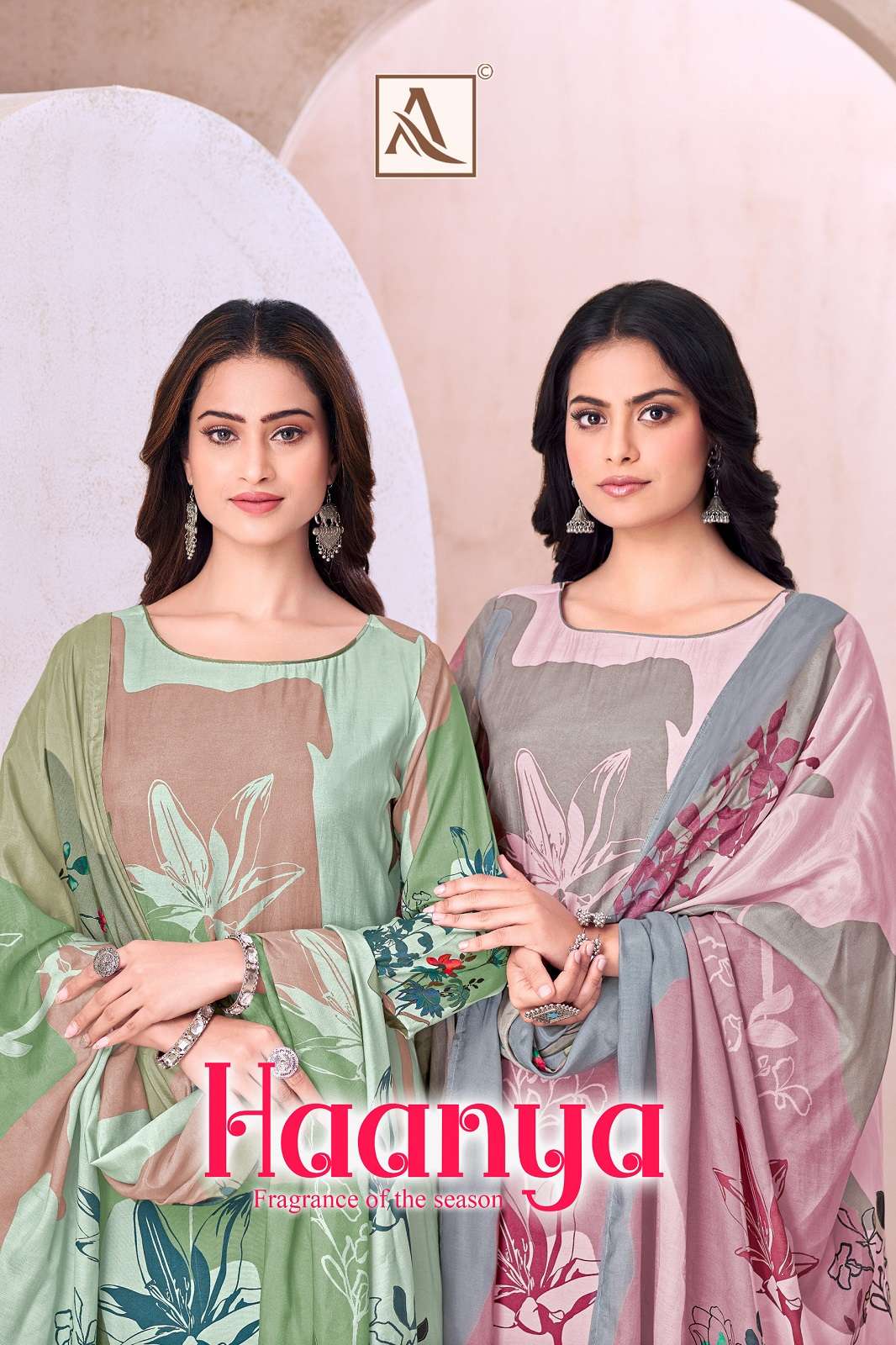 ALOK SUITS HAANYA VISCOSE HANDWORKED DRESS MATERIALS