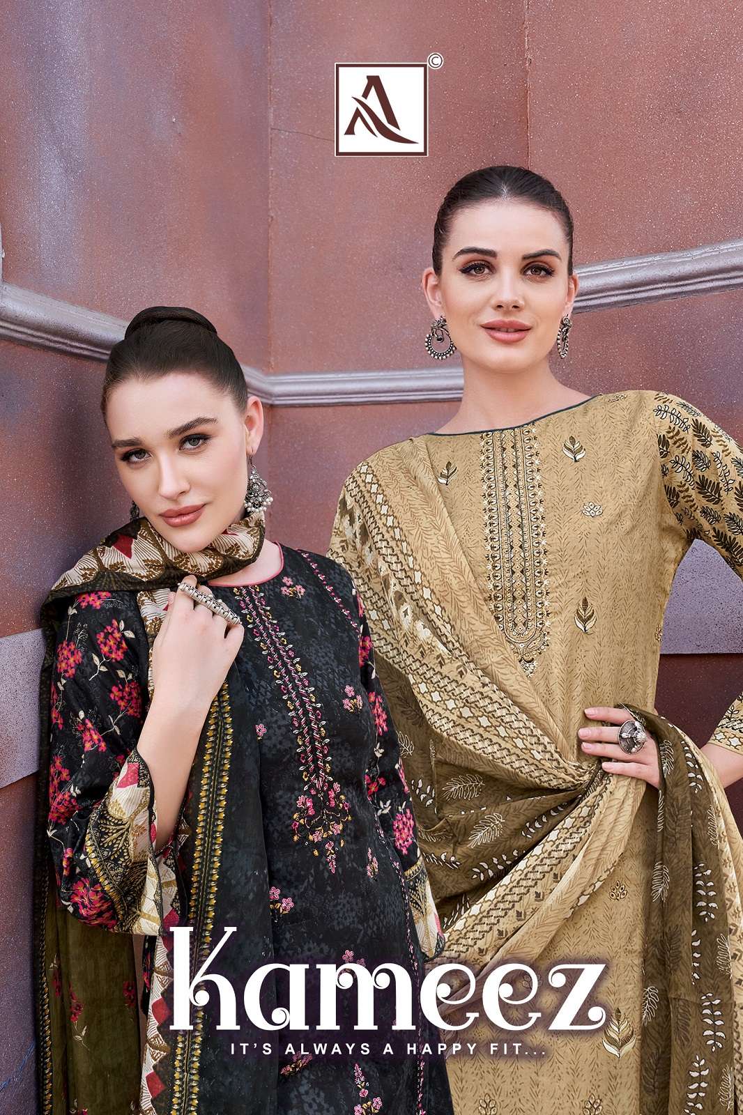 ALOK SUITS KAMEEZ COTTON EMBROIDERED DRESS MATERIALS