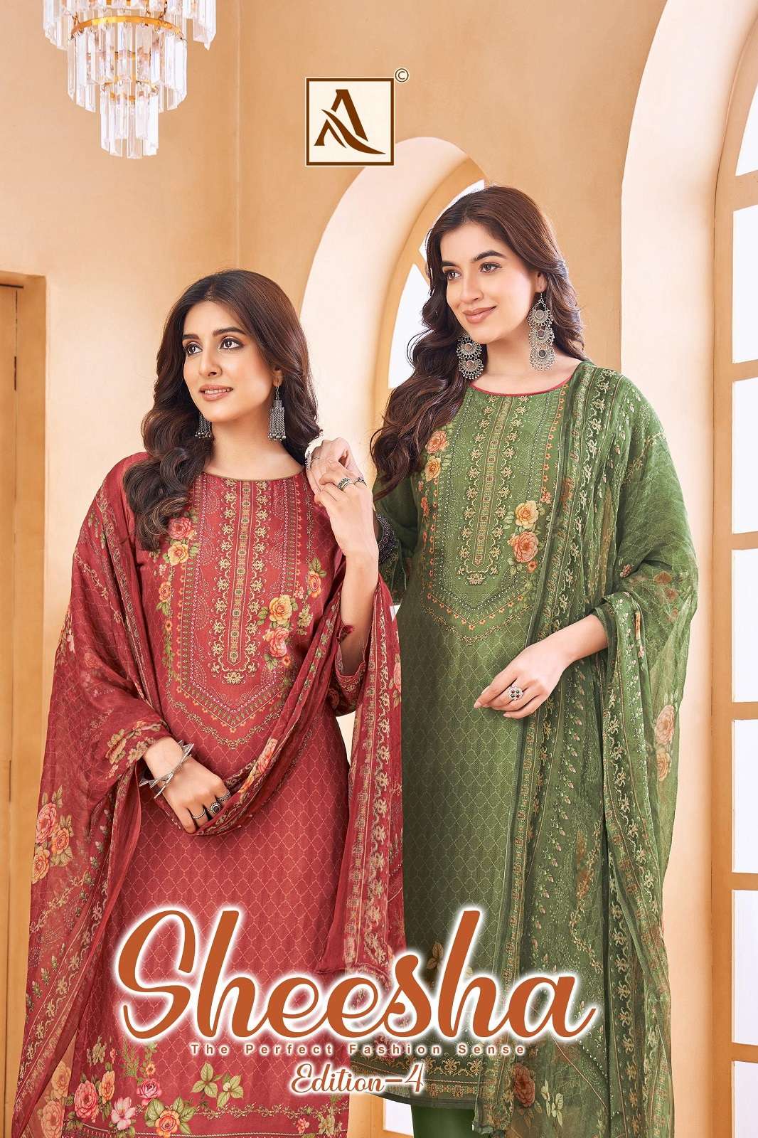 ALOK SUITS SHEESH VOL 4 VISCOSE HAND WORKED DRESS MATERIALS