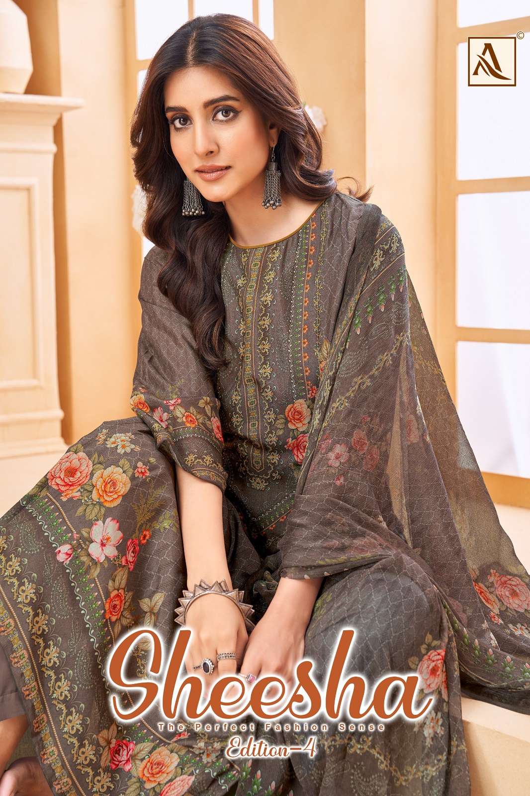 ALOK SUITS SHEESH VOL 4 VISCOSE HANDWORKED DRESS MATERIALS