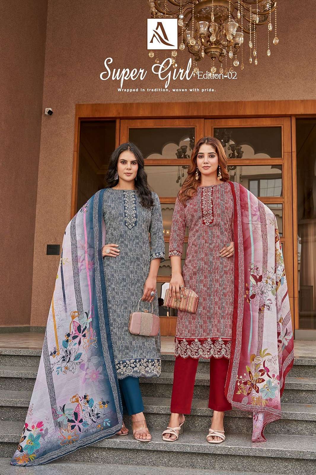 ALOK SUITS SUPER GIRL VOL 2 COTTON PRINTED DRESS MATERIALS