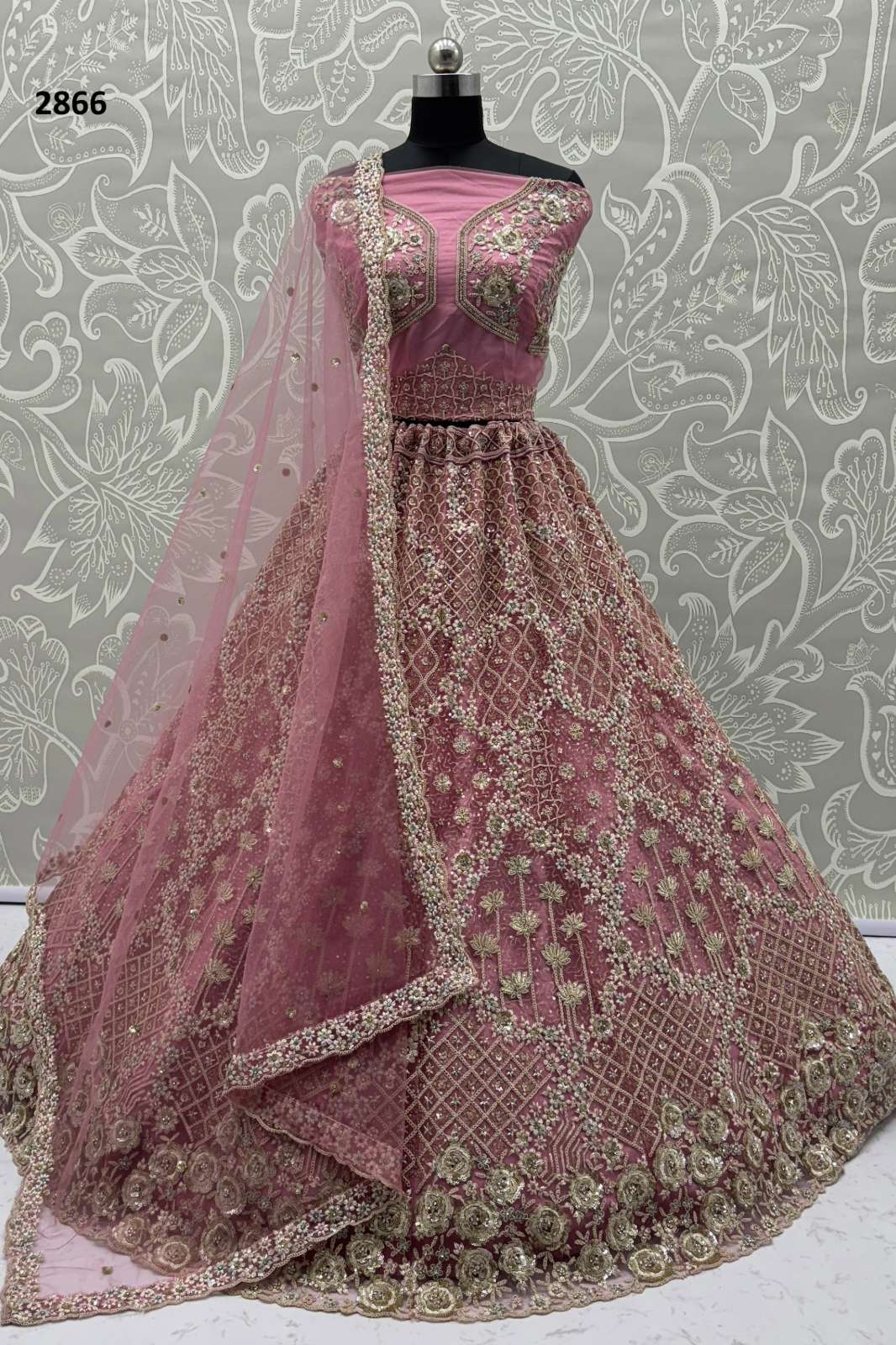 Anjani Art 2866 Embroidered Designer Heavy Net Lehenga Choli