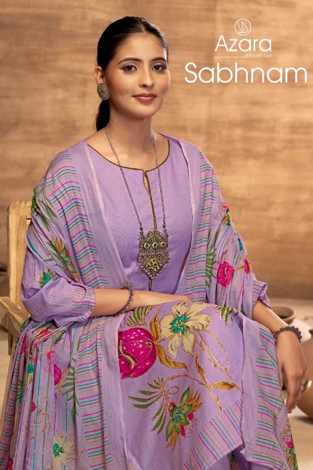AZARA SABHNAM PURE LAWN COTTON PRINTED SUITS
