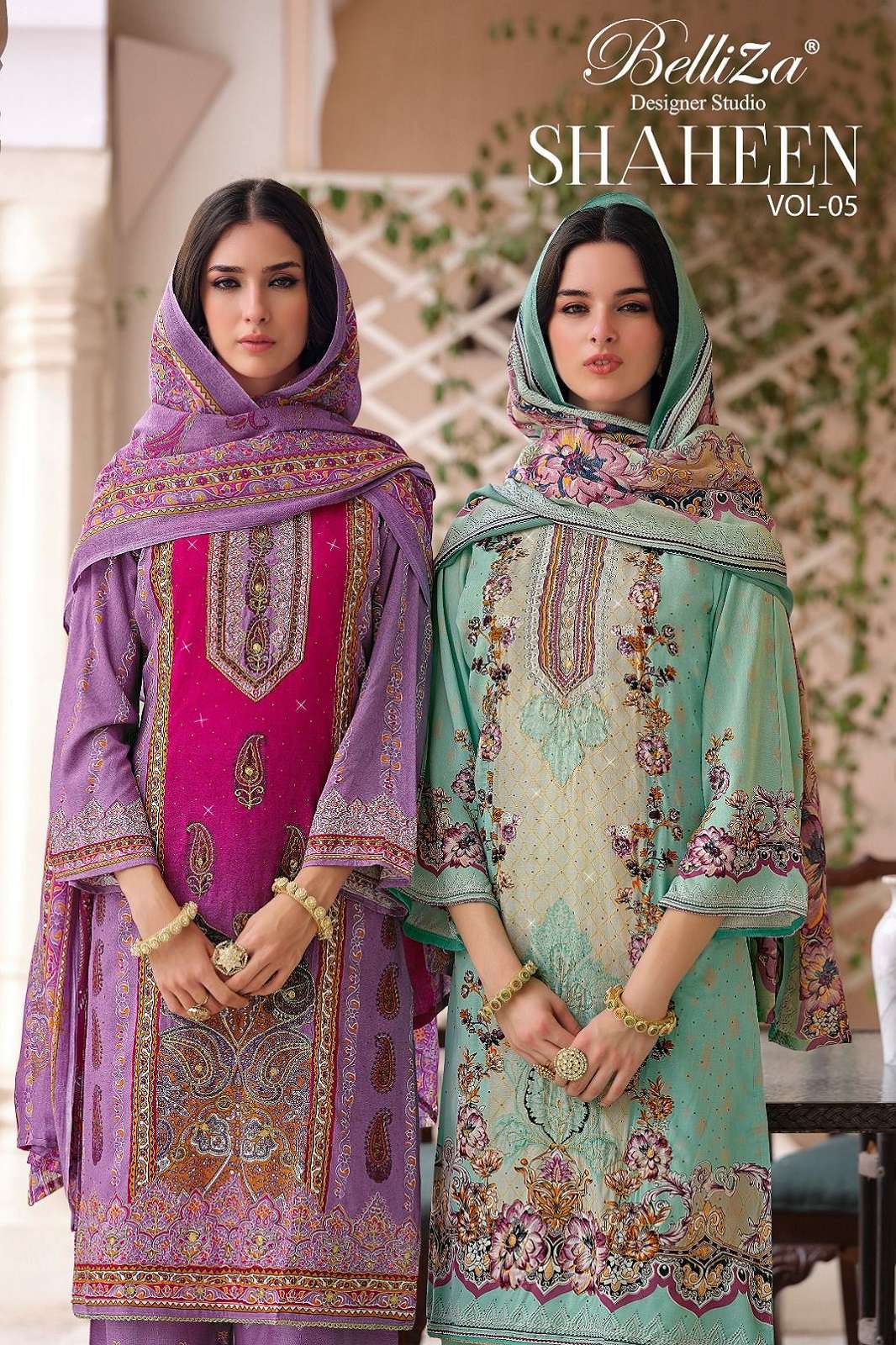 BELLIZA DESIGNER SHAHEEN VOL 5 PRINTED DRESS MATERIALS