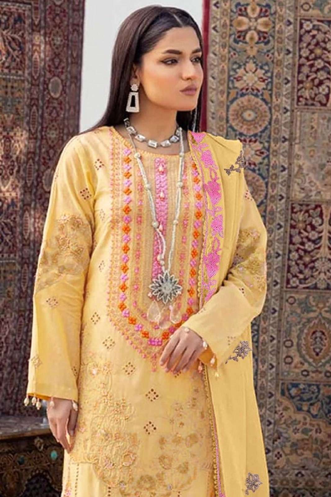 BILQIS B 192 ABCD LAWN COTTON HEAVY EMBROIDERED SUITS