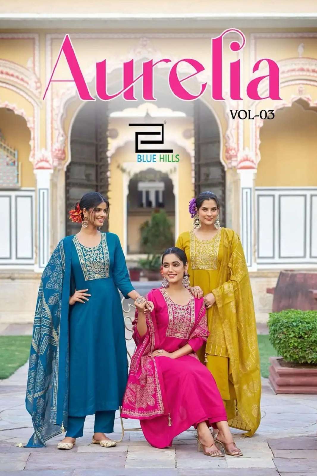 BLUE HILLS AURELIE VOL 3 RAYON READY TO WEAR KURTIES