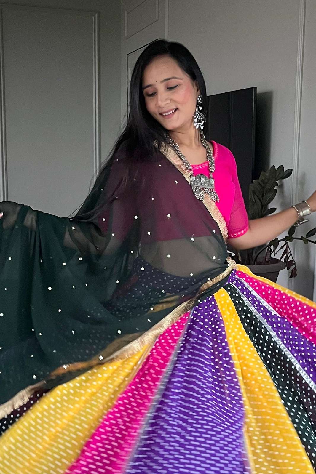 CRAZYCLOTHES 028 FAUX GEORGETTE PRINTED READY TO WEAR LEHENGAS